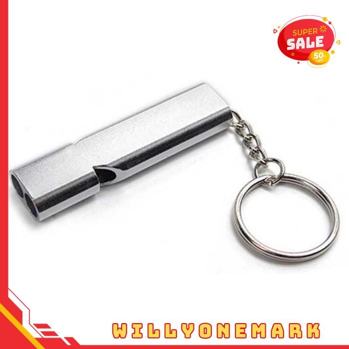 GANTUNGAN Aluminium WHISTLE KEYCHAIN SURVIVAL SOUND KIT OUTDOOR EMERGENCY WHISTLE KEYCHAIN จัดส่งฟรี