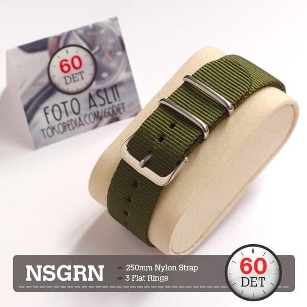 Nato Strap Nylon Canvas Fabric Watch Strap 12Mm 14Mm 16Mm Nsgrn