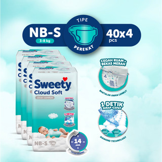 Sweety Silver Comfort Cloud Soft NewBorn NB-S 40 x 4 Popok Perekat Baby Diapers