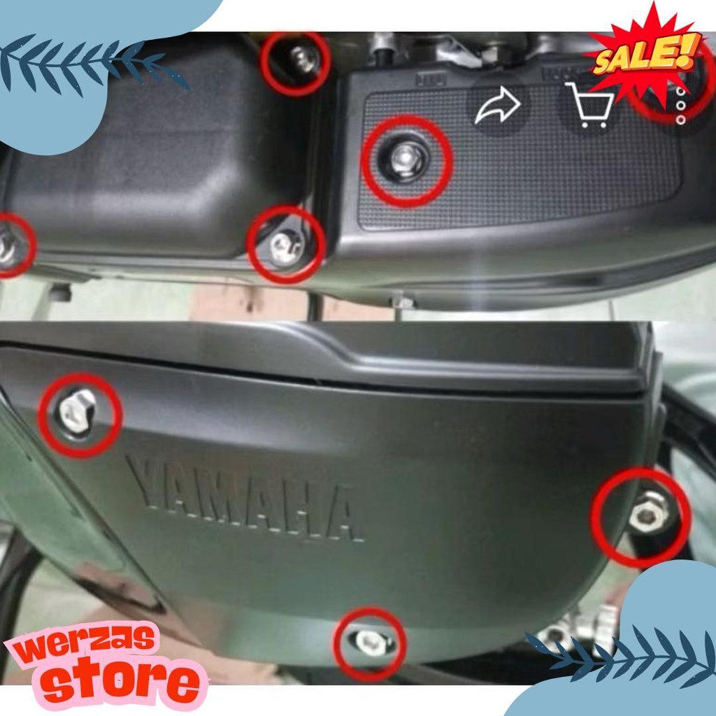 คัสสไร่! Mio Sporty Steanleest Cvt Cover Bolt 2 Keys Heng Thailand (เนื้อหา 9 ชิ้น)
