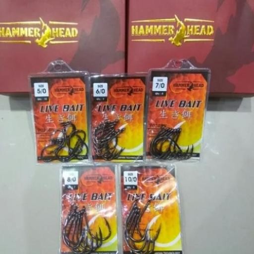 Viral Hook Fishing Hook Live Bait Hammerhead 7028Bn Hammer Head Livebait Hj-77