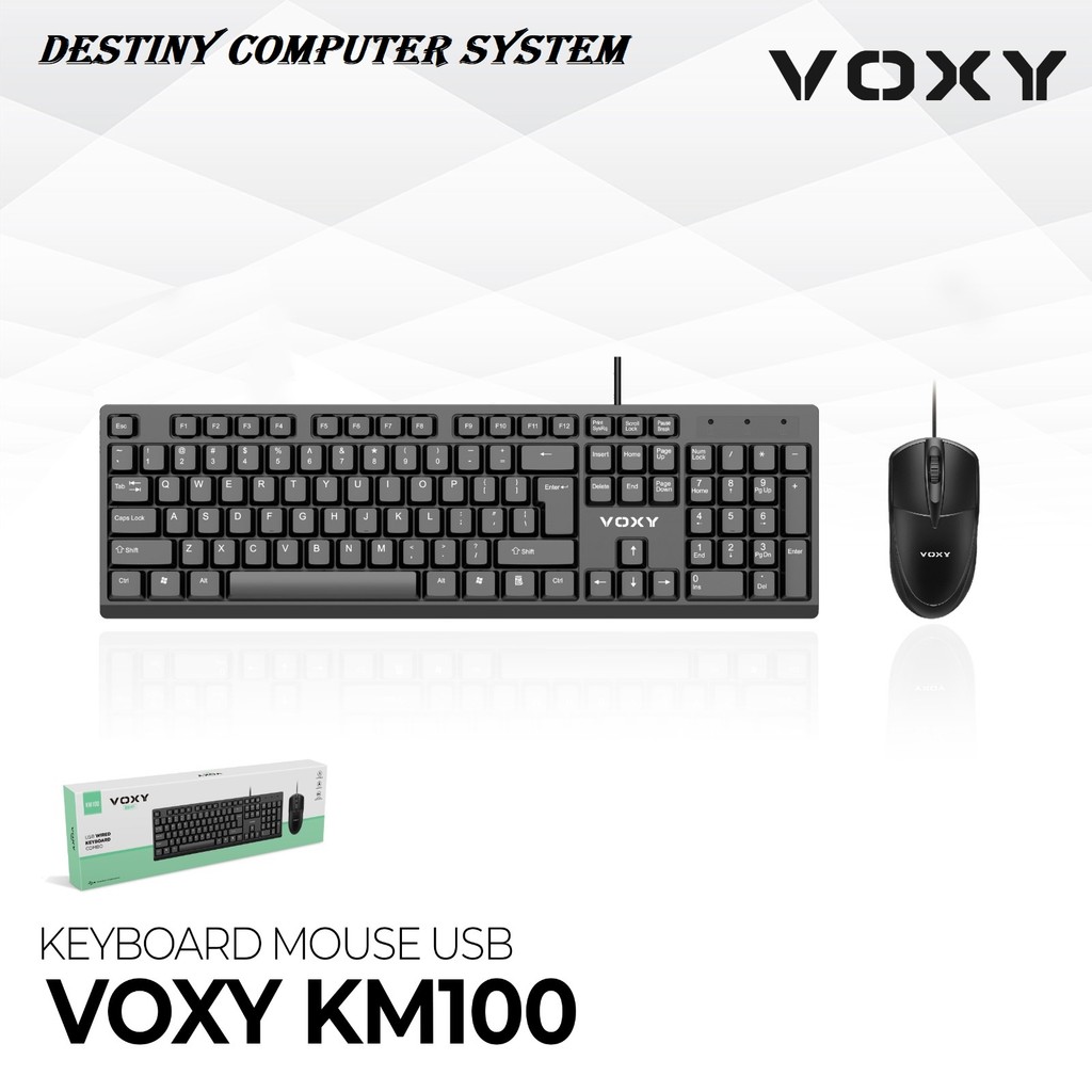 Voxy KM100 คีย์บอร์ด USB + เมาส์