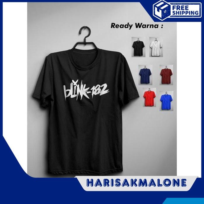 SAVING TSHIRT COMBED 30S DISTRO BLINK 182 BLINK-182 BLINK182 PLAIN CUSTOM INDONESIA ผู้ชายผู้หญิง
