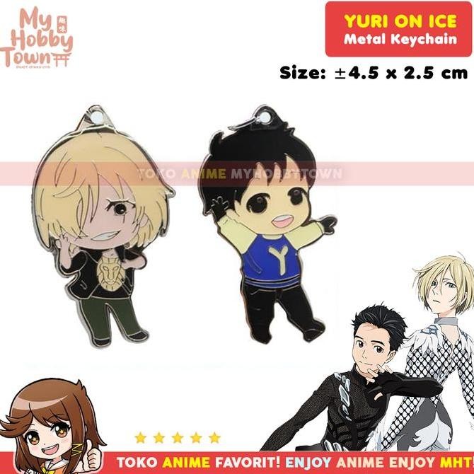GANTUNGAN Yuri บนพวงกุญแจน้ําแข็ง Yuri Yuuri Katsuki Yuri Plisetsky Yuurio