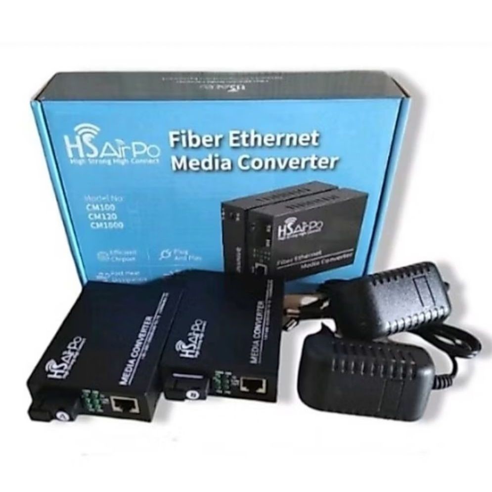 HSairPo CM1000 Media Converter 10/100/1000 Gigabit HS Airpo Port SC