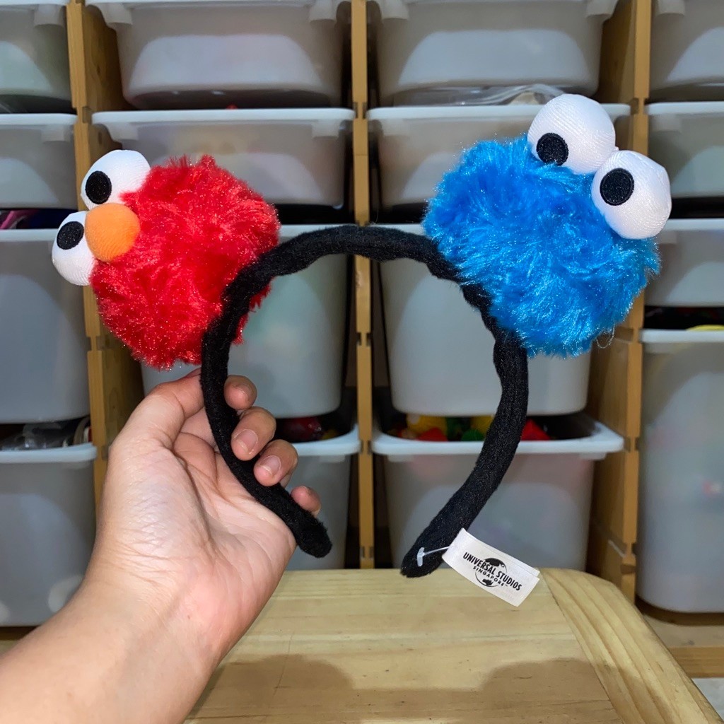 ใหม่ Sesame Street Elmo & Cookie Monster Headband Original Universal Studios – Elmo & Cookie Monster