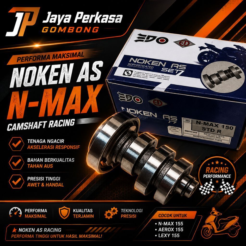 NOKEN AS N-MAX NMAX CAMSHAFT NOKEN AS RACING N-MAX AEROX LEXY 155 CODE 2DP EDO RACING มาตรฐาน DAILY 