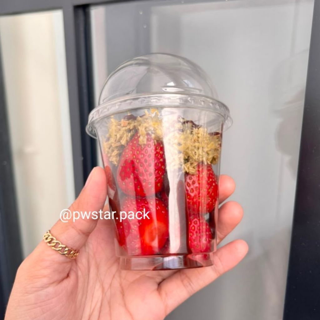แพคเกจถ้วย PET 8 ออนซ์พร้อม PET CONVEX LID