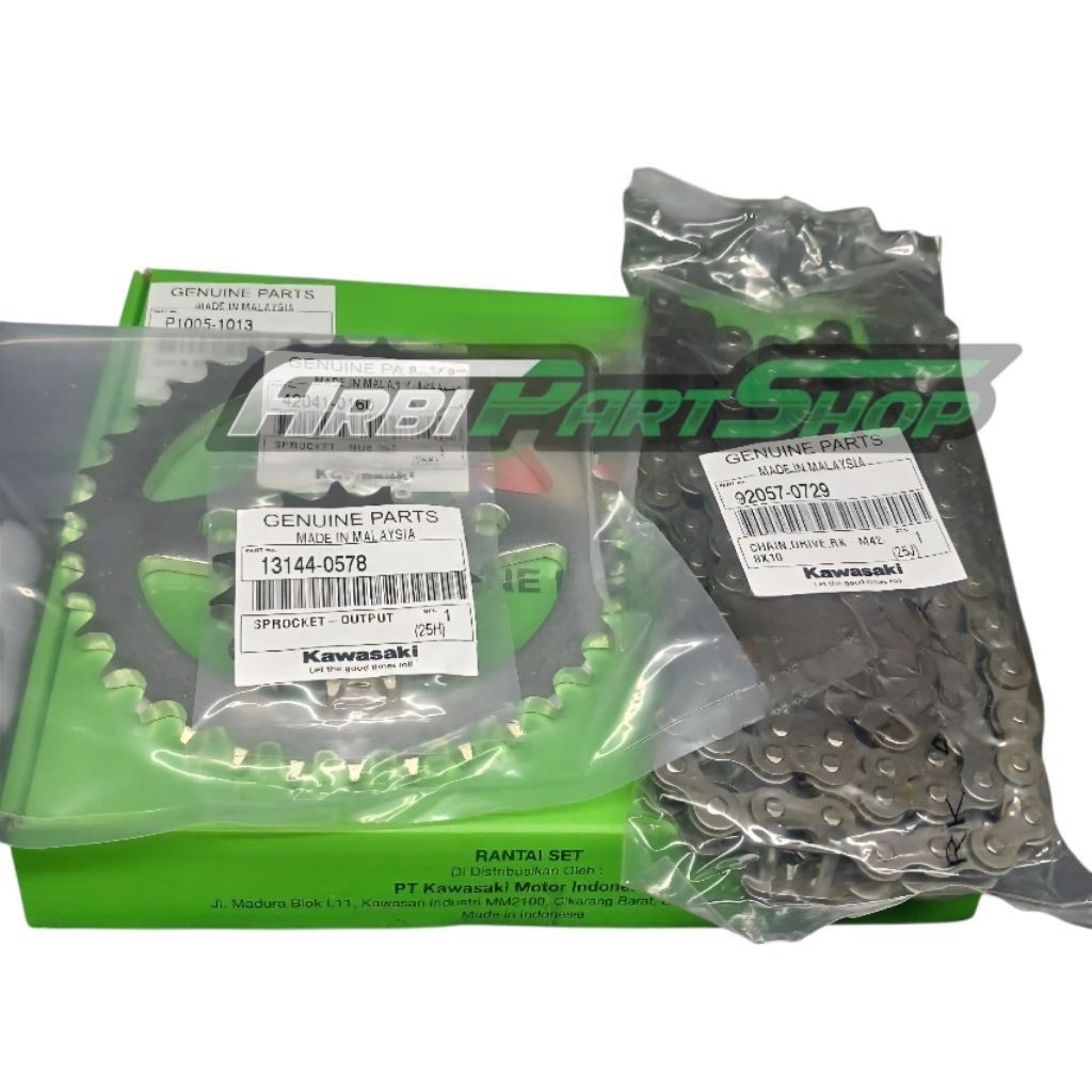 ชุดเกียร์โซ่ Kawasaki W175 W 175 ดั้งเดิม P1005-1013