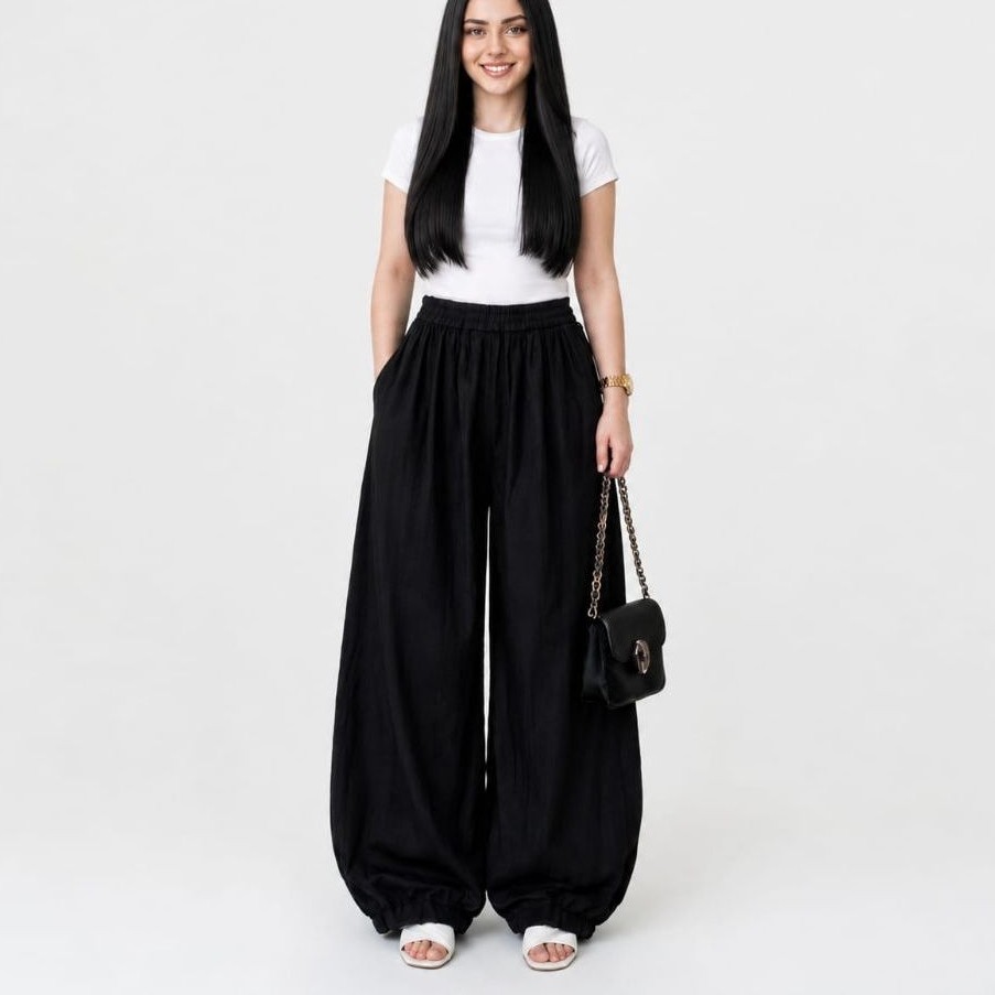 Hyuais Barrel Balloon Wide Pants-Barrel Pants - กางเกงบอลลูน - กางเกงบาร์เรล