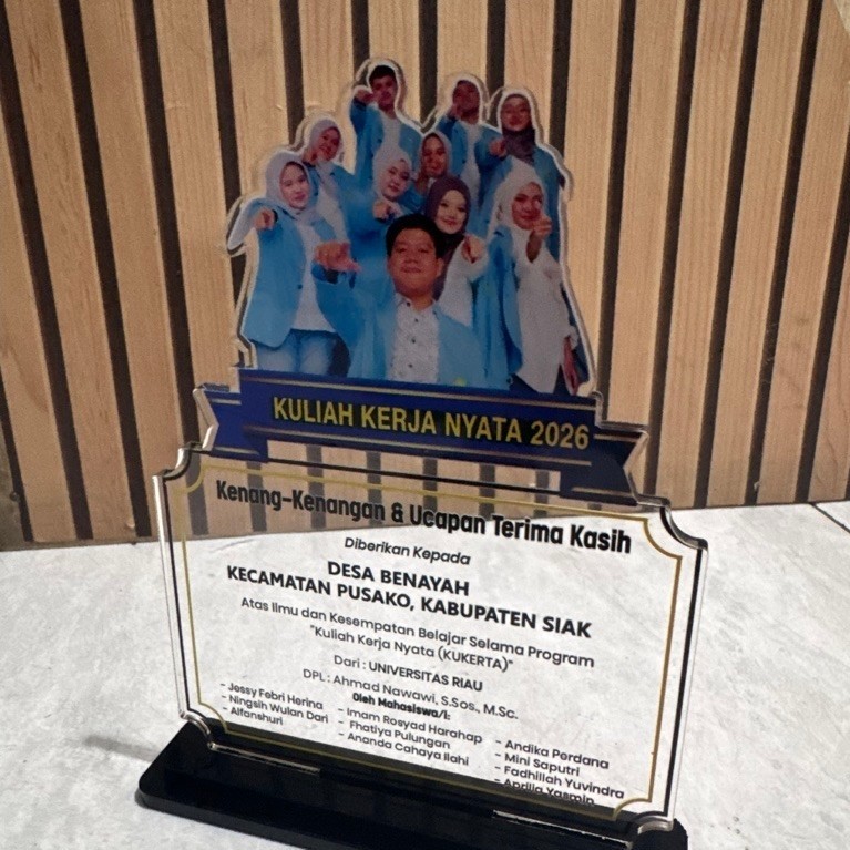 KKN PLAQUE / MAGANG PLAQUE / MEMORIAL PLAQUE / อะคริลิกปลา