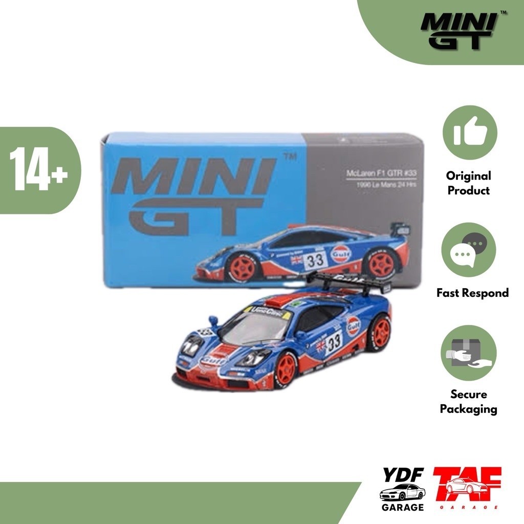 MINI GT 723 McLaren F1 GTR 33 1996 Le Mans 24Hr ไม่ปิดผนึกเรียบเนียน
