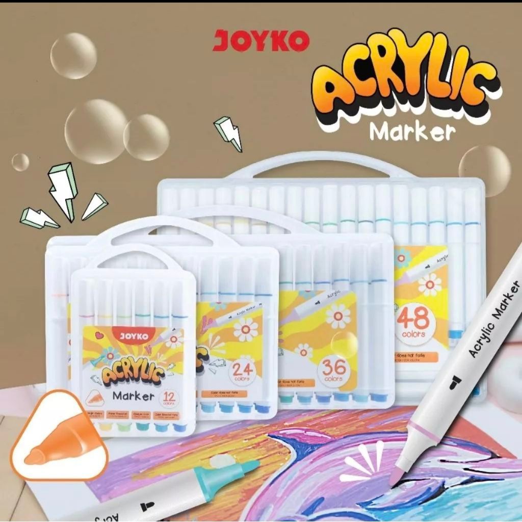 JOYKO ACMK-75 ACRYLIC MARKER / ACRYLIC MARKER CONTENTTS 12-36 สี