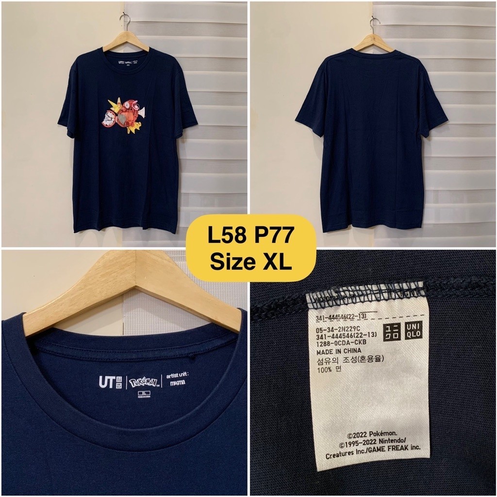 เสื้อยืด Uniqlo UT Pokemon Navy ดั้งเดิม