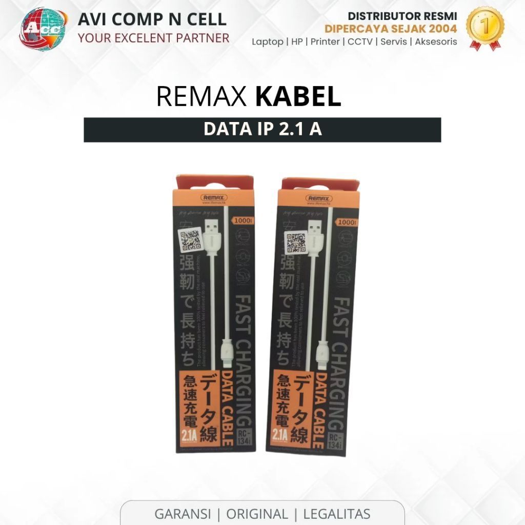 REMAX Fast Charging 2.1A RC-134I IP Data Cable สีขาว