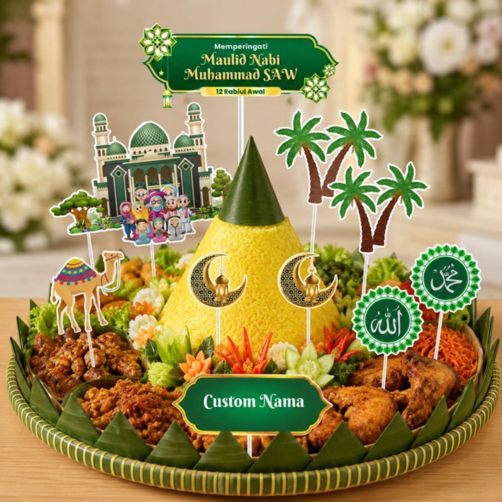 NABI MAULID TOPPER ของ PROPHET MUHAMMAD/MAULID TOPPER/MAULID TUMPENG TOPPER/MAULID DECORTATIONS