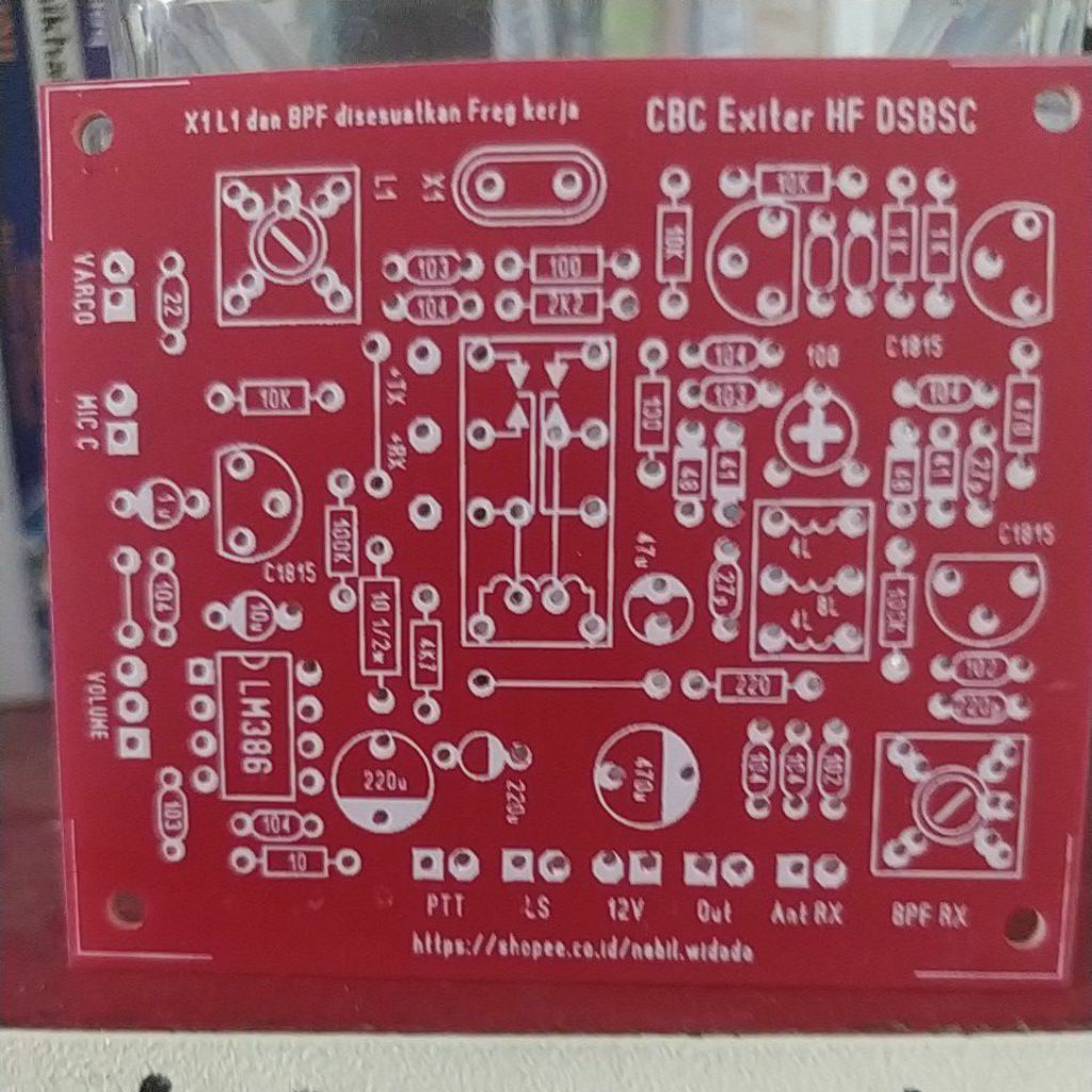 PCB Exit Radio HF DSB, DSBSC, วง 40 ม., 7 Mhz (Xtal), CBC DSBSC Exiter, Radio Pancarima