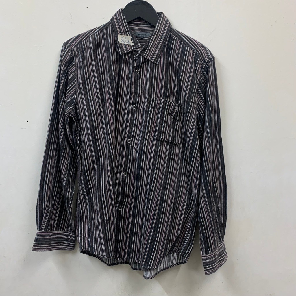KEMEJA Yeoman เสื้อเชิ้ตผ้าลูกฟูกลายทาง | เสื้อลายทาง Cordu