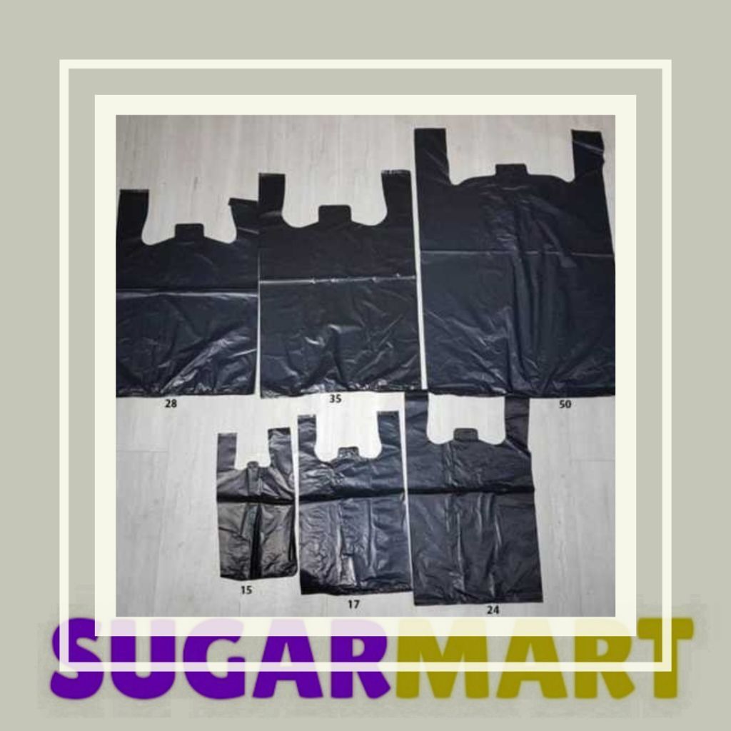 ถุงพลาสติกสีดํา ขนาด 15x30cm - 21x40cm - 24x40cm - 28x48cm - 35x52cm