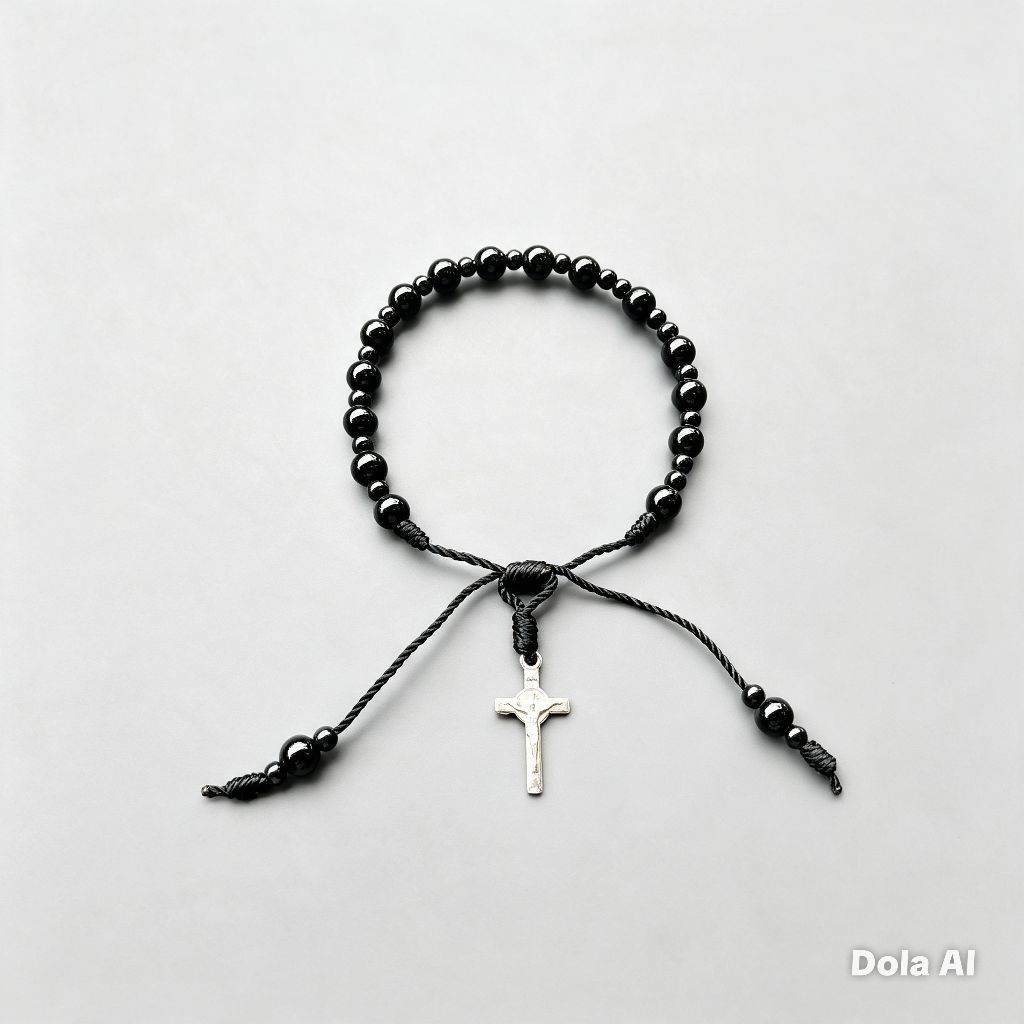 G258 6MM HEAVY PEARL ROSARY BRACELET