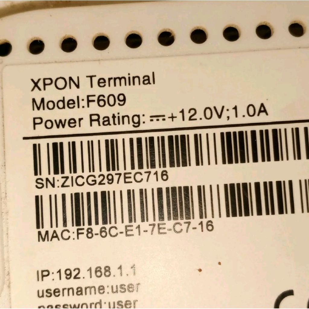 XPON ONU F609 eapon/gpon ปกติ