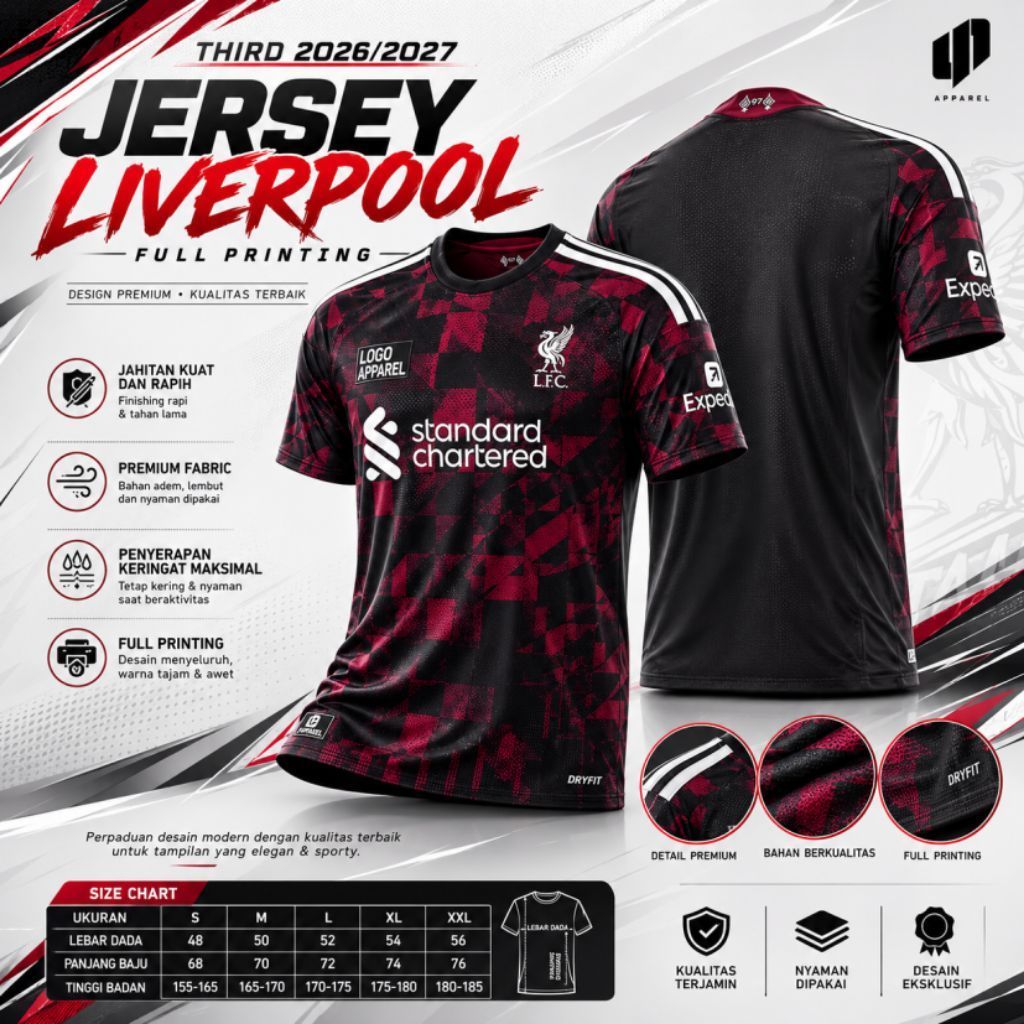 ใหม่ล่าสุด LIVERPOOL THIRD JERSEY 2026/2027 - LIVERPOOL THIRD 2027