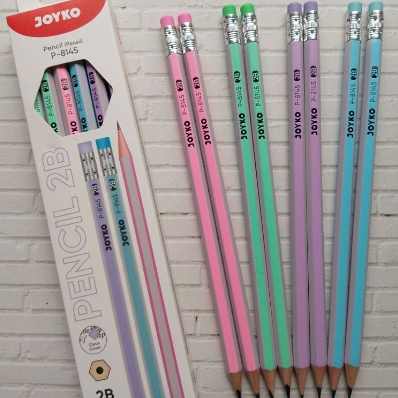 (12Pc) Joyko P-8145 Macaron 2B Pencil ดีไซน์น่าดึงดูดใจ