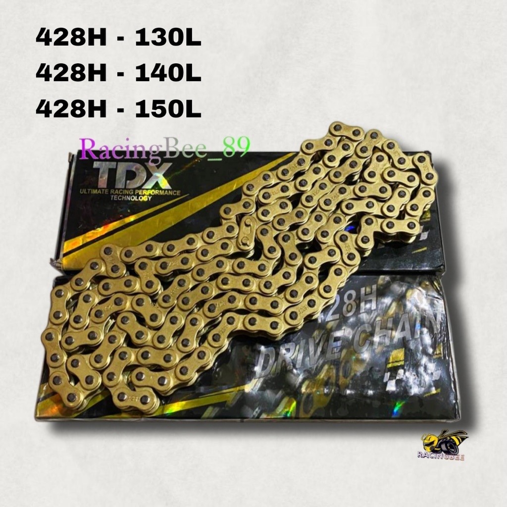 428H GOLD TDX RACING CHAIN LENGTH 130L 140L 150L สําหรับทุกตัวแปรของ YAMAHA WR CRF KAWASAKI KLX MEGA