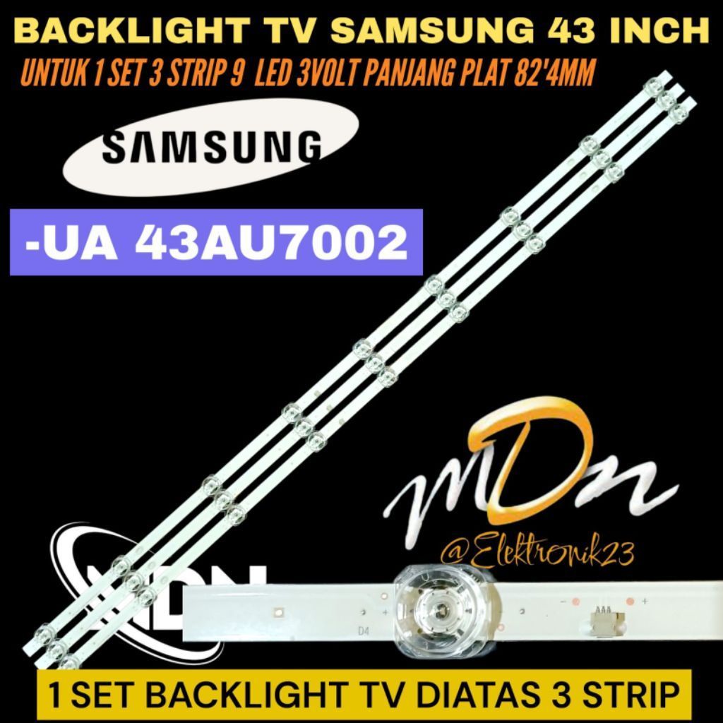 SAMSUNG 43 INCH LED TV BACKLIGHT UA-43AU7002 SAMSUNG 43 INCH LED TV BACKLIGHT