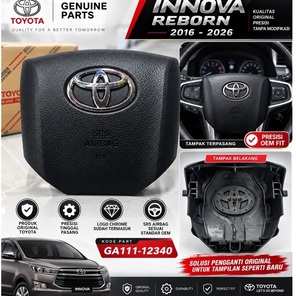 ฝาครอบถุงลมนิรภัย Innova Reborn/ฝาครอบพวงมาลัย Innova Reborn ดั้งเดิม