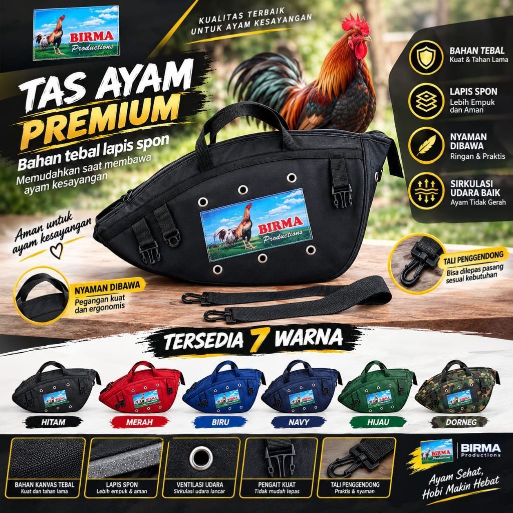 KISO BAG KISA SLING BAG FIGHTING COCK BAG EXPORT QUALITY BIRMA