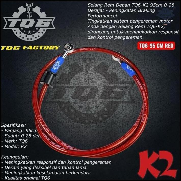 Tq6 ท่อเบรคหน้า Tq6-K2 95 ซม.0-28 องศา Braking Performance เพิ่ม Responsive และเบรคควบคุม
