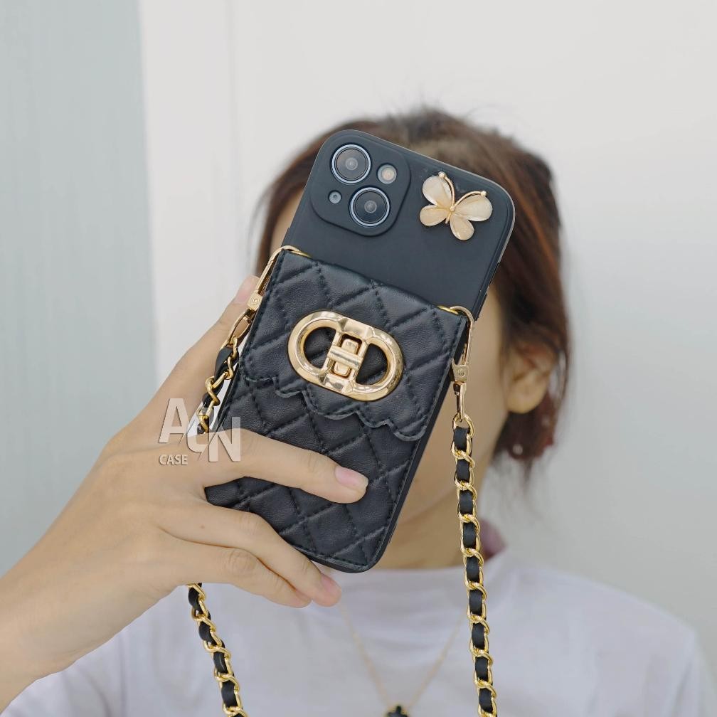 กระเป๋าสตางค์แฟชั่นกระเป๋าสตางค์สาย Di0R All Type Hp Oppo A3X A60 A3 Pro Vivo V40 Lite V40 5G Y19S R