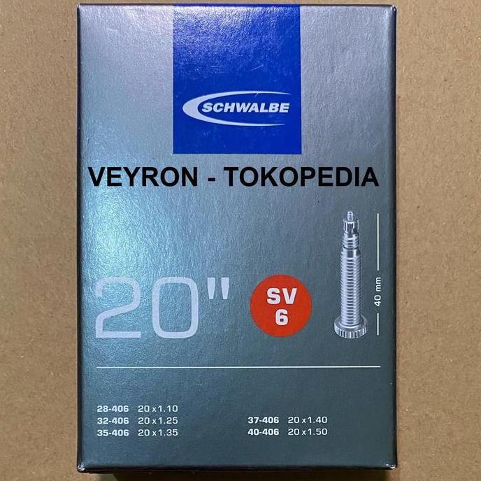 Schwalbe SV 6 ยางใน 20 x 1.10-1.50 Presta SV6