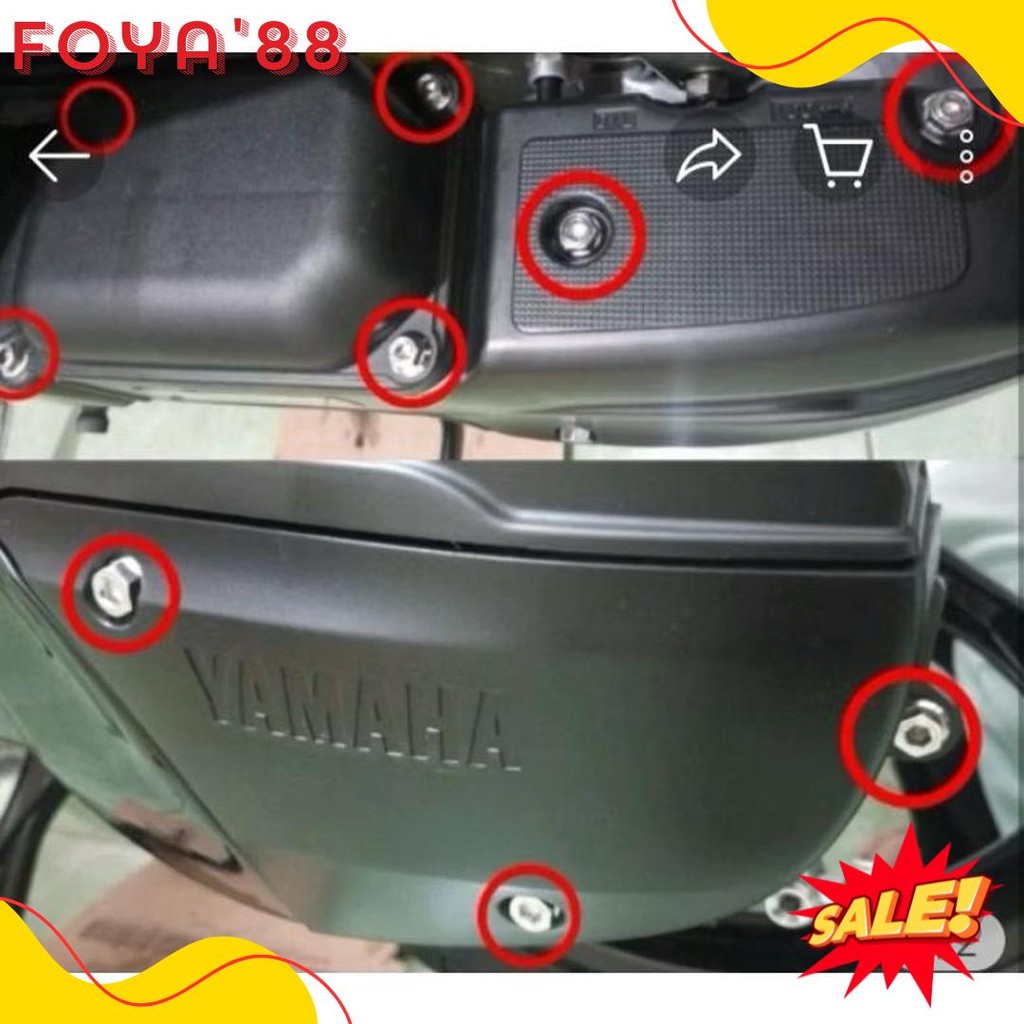 Mio Sporty Steanleest Cvt Cover Bolt 2 Keys Heng Thailand (เนื้อหา 9 ชิ้น)