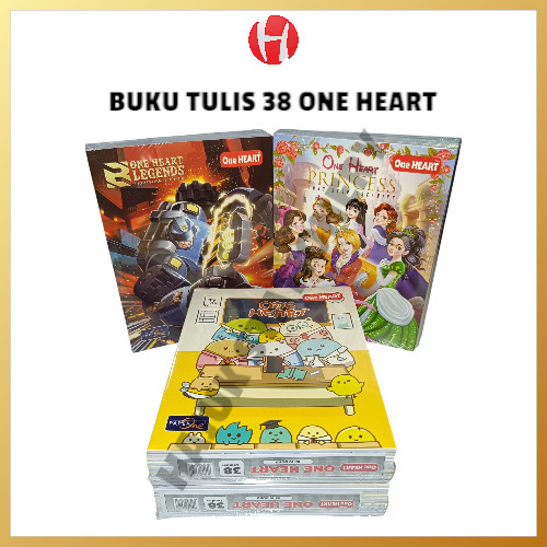 (1 PACK CONTENTTS = 10) 38 ONE HEART NOTEBOOK by PAPER ONE - CONTENTTS 38 แผ่น A5 ขนาด