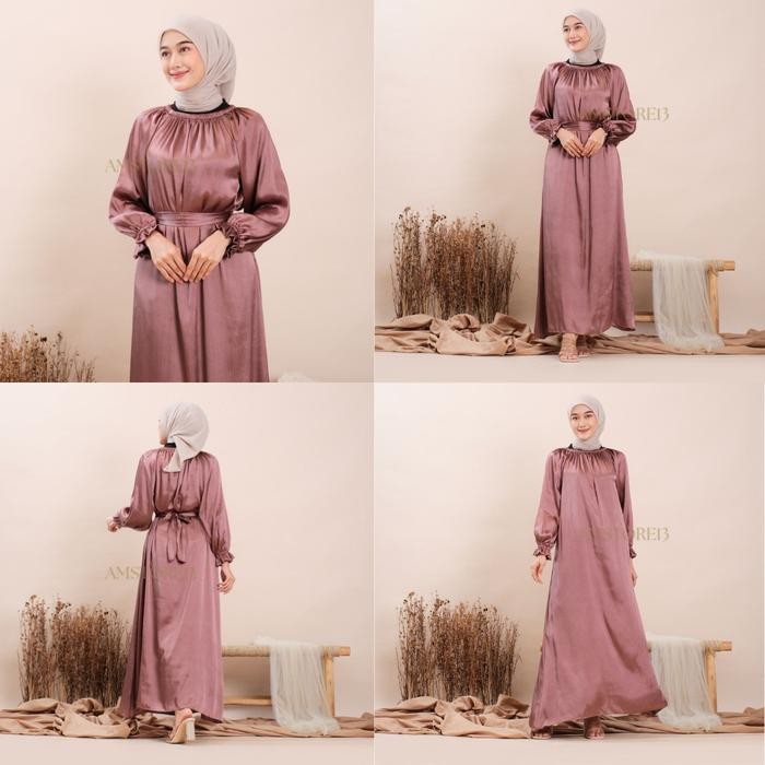 SF LUNA DRESS CRADENZA SATIN SILK PREMIUM GAMIS SILK SATIN SILK BEAUTIFUL LUXURIOUS LATEST 2024 SIMP