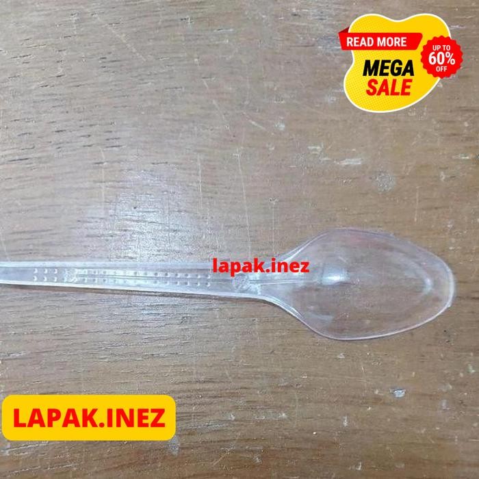 CLEAR PLASTIC TEA SPOON - 89 SPOON CONTENTTS 100 ชิ้น โดย INEZ COLLECTION