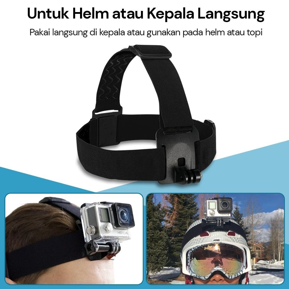 Original Head Strap / Head Strap Action Camera Gopro / Xiaomi Yi / Dji Osmo / Bpro Brica / Akaso / S