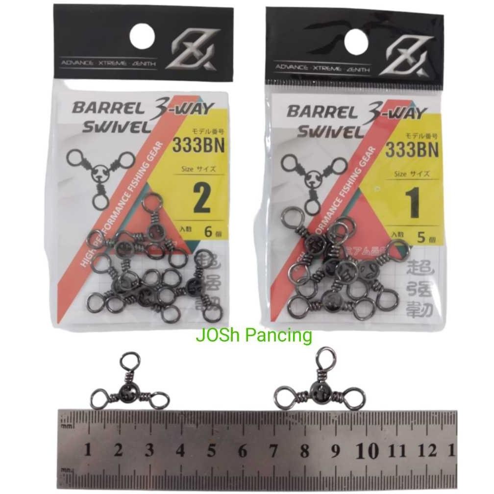 Ready_Stock 3-Way Swivel Fishing Barrel Axz 333Bn Threeway Barrel Rolling Three Branch Fishing Pj24