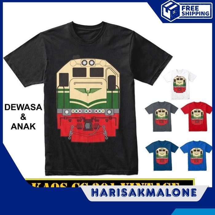 BIG TSHIRT COMBED 30 DISTRO KAI CC 201 CC201 TRAIN 3D LOCOMOTIVE SOUVENIERS PLAIN EMBROIDERY SCREEN 