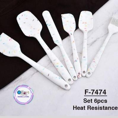 ชุดไม้พาย Sutil 6 ชิ้นซิลิโคนทนความร้อน F7474