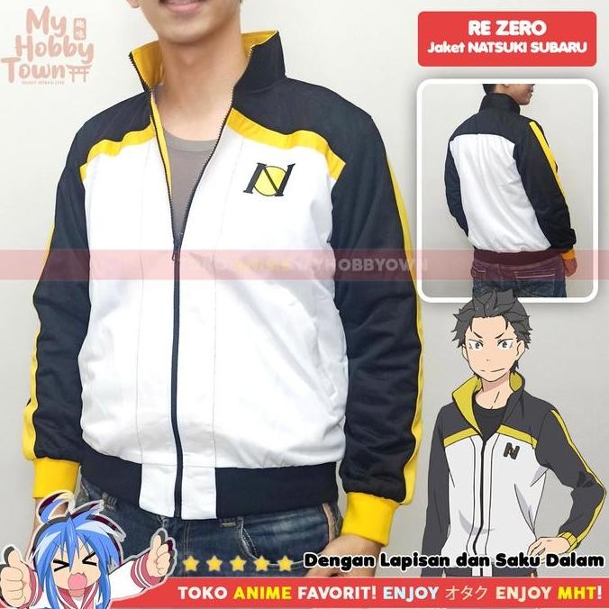 Re:Zero Natsuki Subaru Jacket พร้อมเย็บปักถักร้อย HQ - เสื้อแจ็คเก็ตอนิเมะ - myhobbytown