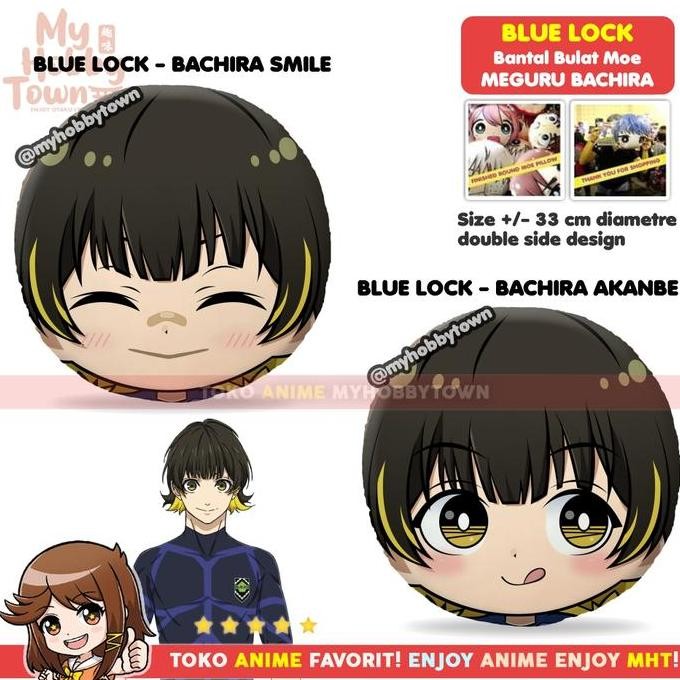 Moe Anime Blue Lock Meguru Bachira Round Pillow