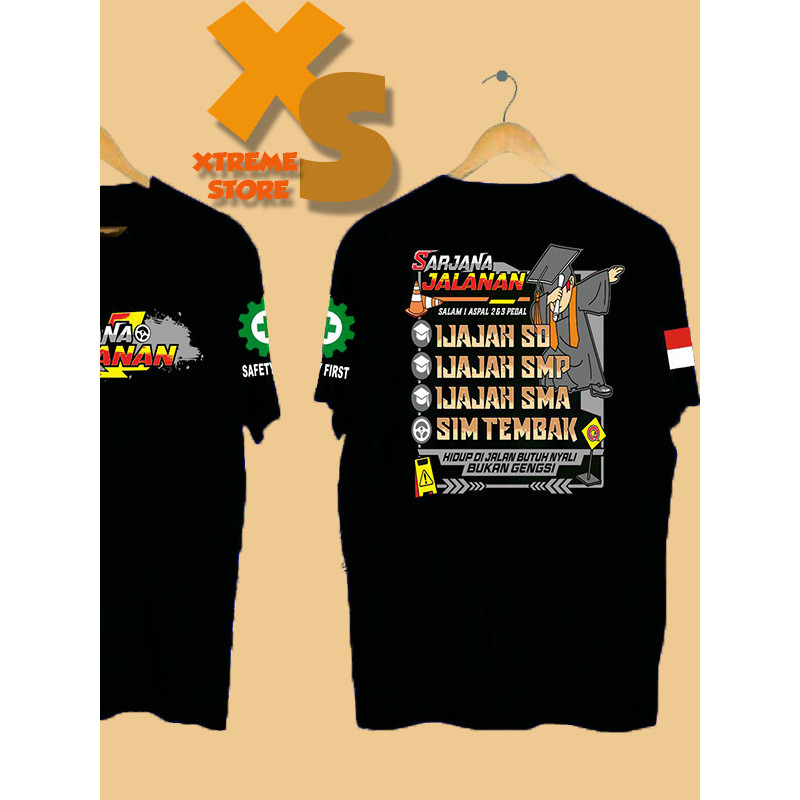 // เสื้อยืด DISTRO สําหรับผู้ชาย STREET SARJANA // XTREME-STORE