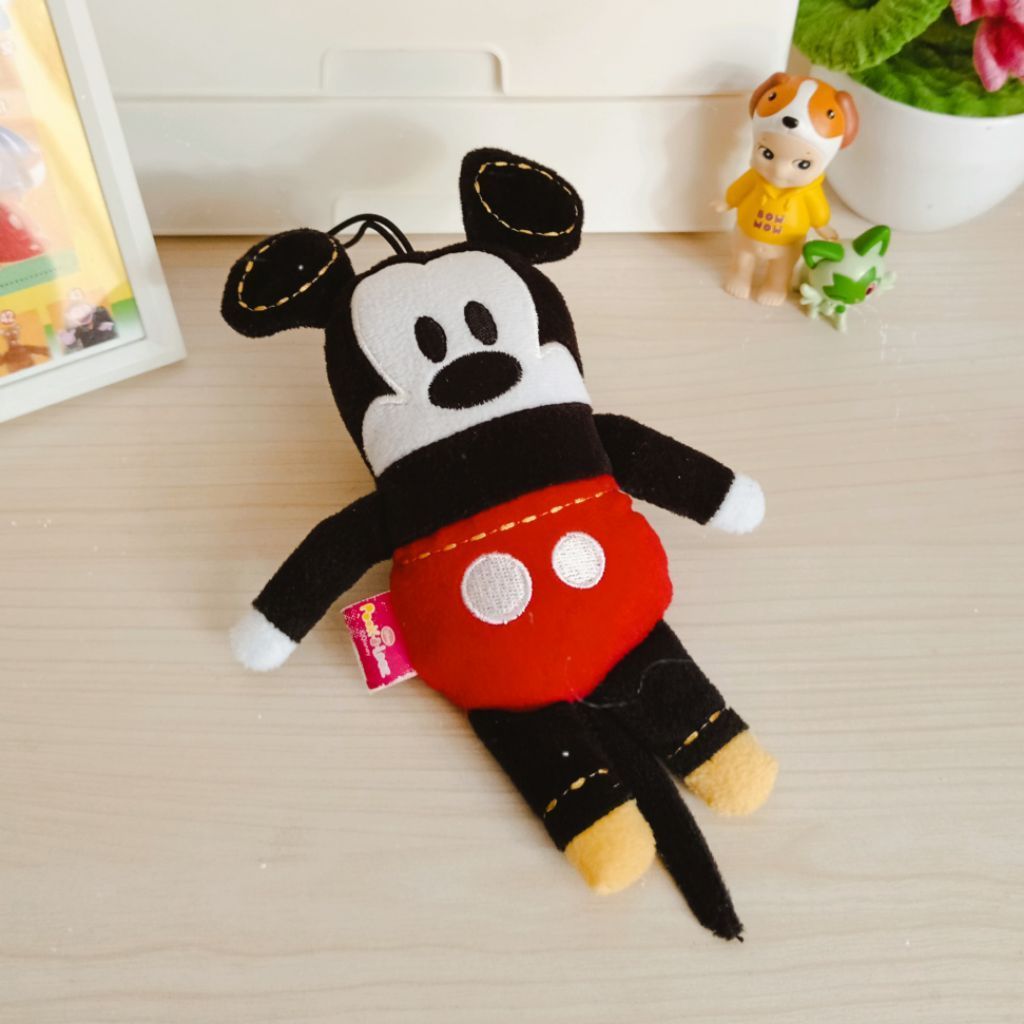 Disney Pook-a-Loomz มิกกี้เมาส์ | พวงกุญแจ Plushie - Bagcharm / พวงกุญแจ