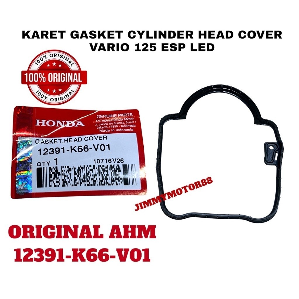 ยาง ORING GASKET HEAD COVER DEKSEL COVER VARIO 125 ESP LED ใหม่ K60 ต้นฉบับ AHM 12391-K66-V01