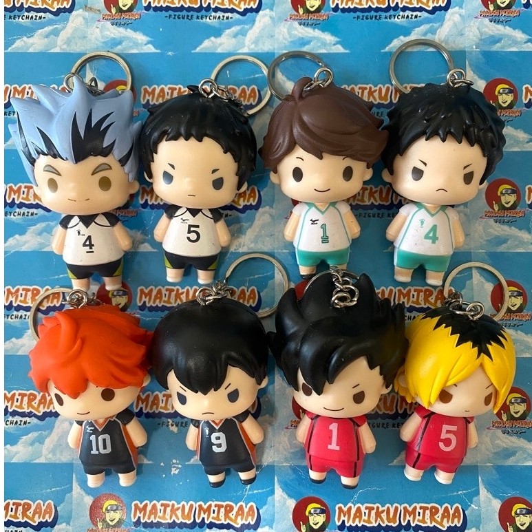 GANTUNGAN พวงกุญแจรูป/พวงกุญแจ Haikyuu H Duo Hinata Kageyama Kuro Kenma Bokuto Akashi Oikawa Iwaizum