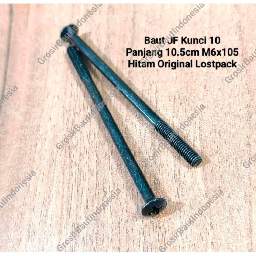 (4 ชิ้น) JF Bolts Key 10 ความยาว 10.5 ซม. M6x105 สีดํา Original Lostpack