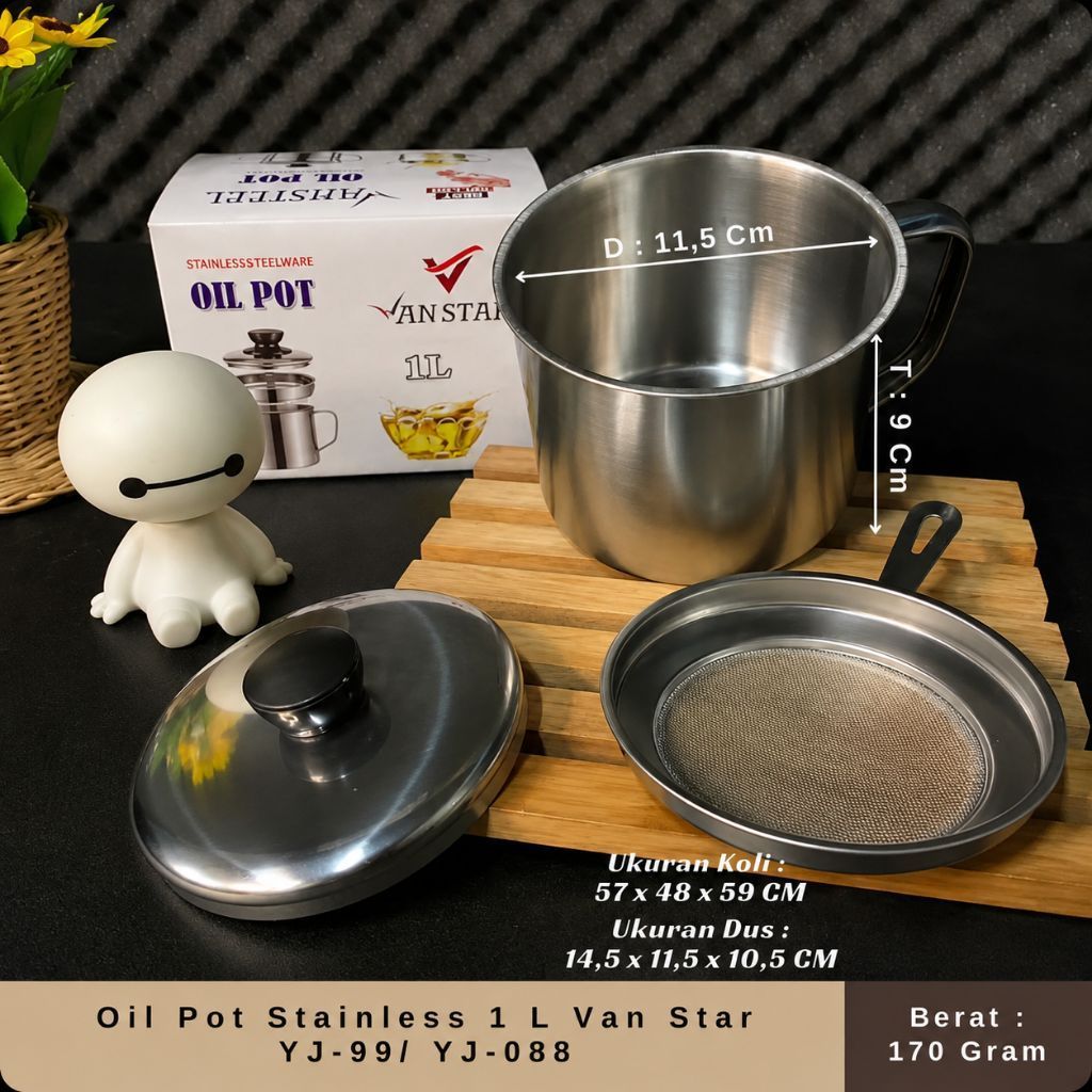 หม้อน้ํามัน Stainless 1 L Van Star YJ-99/ YJ-088